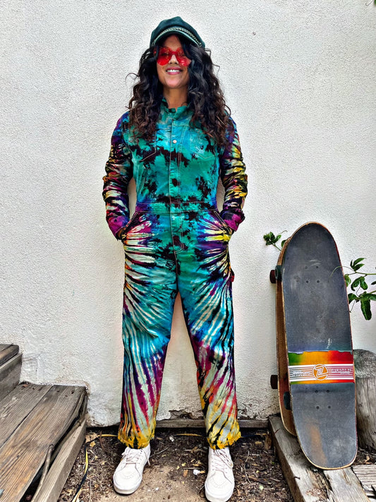 Tye Die Coveralls (Blue Turquoise)