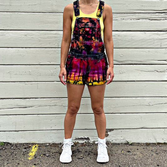 Tie Dye Denim Shortalls