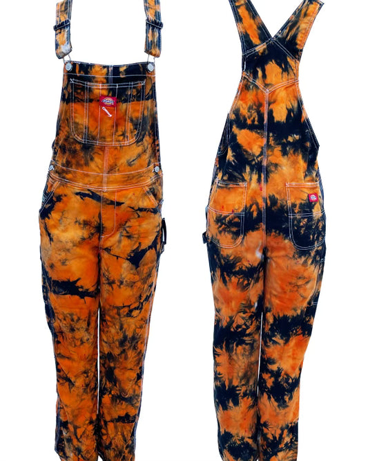 Tie Dye Overalls (Orange Black)