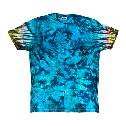 Be Kind Pocket Tee (Turquiose/Yellow)