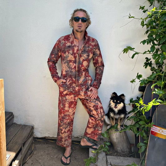 Tye Die Coveralls (Rust Brown)