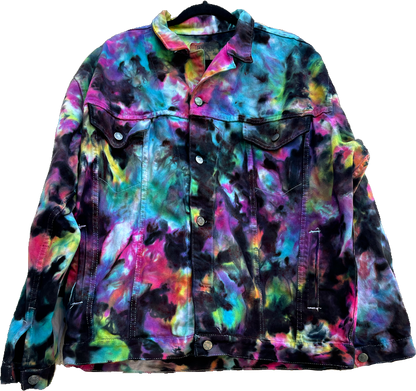 Rainbow Splotch Denim Jacket